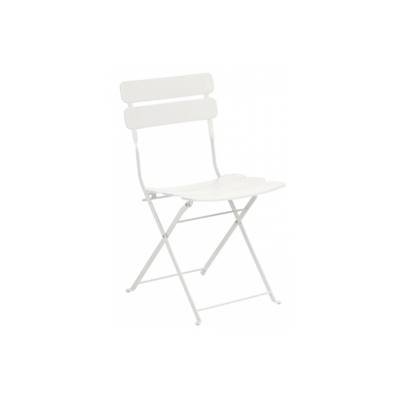 Amandine chaise pliante blanche mat