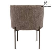 Gilo chaise en tissu tweed taupe et chocolat new york
