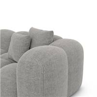 Cotton canapé 4 places en tissu texturé gris clair