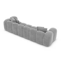 Cotton canapé 4 places en velours gris clair