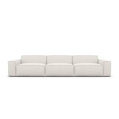 Stacele canapé 4 places en tissu texturé blanc