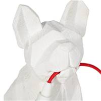 Roxy lampe de table bouledogue blanc en polyurésine