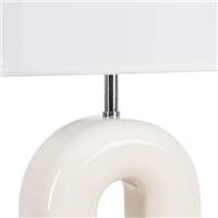 Arko lampe de table crème avec socle en forme d'arche laqué H70cm
