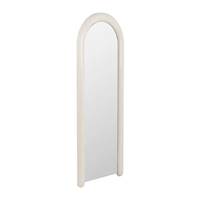 Pesaro grand miroir arrondi laqué crème H160cm