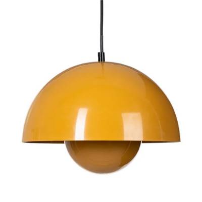 Flow suspension ronde demi-sphère jaune Ø30cm