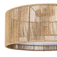 Trubb plafonnier en corde de papier et fond fumé blanc Ø40cm