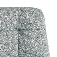 Mantis chaise matelassée marbrée en tissu vert/gris pieds métal