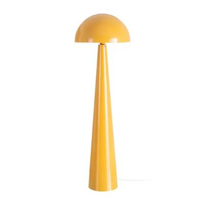 Lampadaire champignon jaune moutarde en métal H128cm