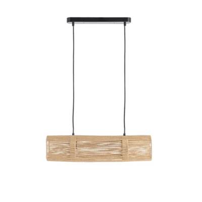 Jaffna suspension en corde de papier tressée 2 ampoules L60,5cm