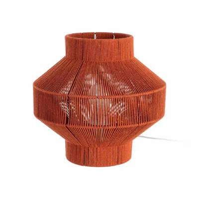 Razzo lampe de table en corde de papier orange style lampion H28,5cm