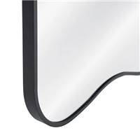 Gubi grand miroir mural organique aluminium noir H180cm