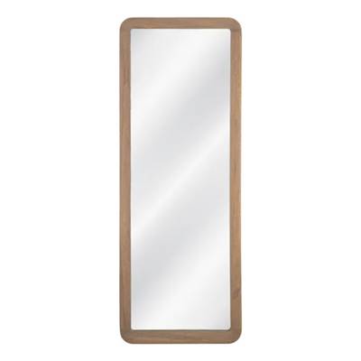 Ilena grand miroir bords arrondis en bois de paulonia H160cm