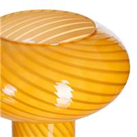 Salène lampe de table spirale en verre jaune