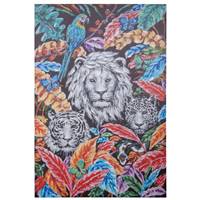 Boya toile peinture jungle et animaux 80x120cm