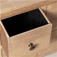 Gabriel meuble TV en bois naturel 8 tiroirs 2 portes L133