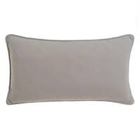 Updo coussin en fausse soie de coton gris 50x30cm
