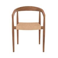 Breda chaise en cordage tressé et bois de teck