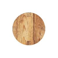 Farmer tabouret rond en bois de teck recyclé H45,5