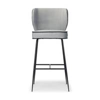 Valo tabouret de bar gris perle et pieds noir