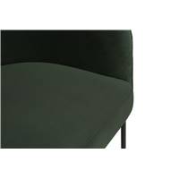 Baita tabouret de bar velours vert végétal et métal noir