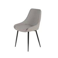 Bari chaise en tissu gris clair