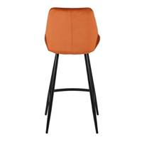 Bari chaise de bar velours cognac H74cm