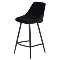 Bari chaise îlot central en velours noir H67