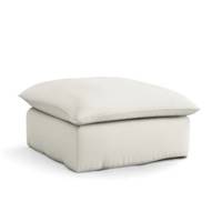 Kalisto pouf coton et lin blanc