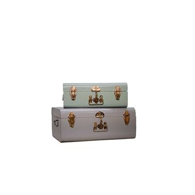Barcelone lot de 2 malles gris et vert
