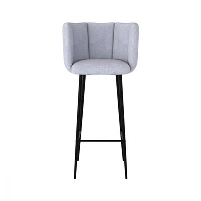 Rosy chaise de bar en tissu gris clair H75