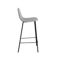 Vladi chaise de bar en tissu gris clair H65,5