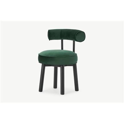 Arais chaise velours vert mousse