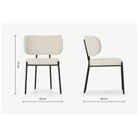 Asare chaise bouclé blanc