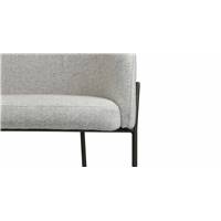 Baita chaise gris dorian et métal noir