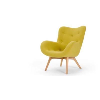 Doris fauteuil jaune shetland