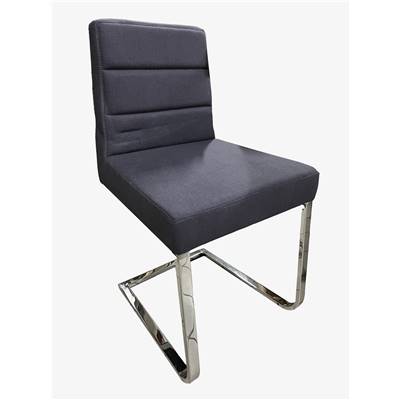 Ellison chaise en tissu gris plomb