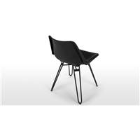 Kendal chaise noir pieds noirs