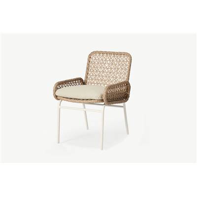 Rhonda chaise de jardin avec accoudoirs naturelle