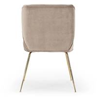 Valo chaise velours taupe et métal laiton