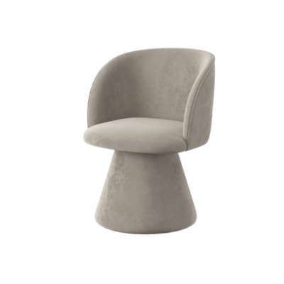 Aliv fauteuil de table en velours beige foncé