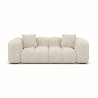 Cotton canapé 2 places en tissu bouclé toffe gris