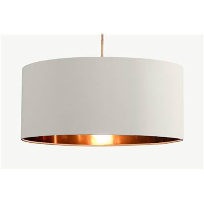 Oro abat-jour simple 45cm argile blanche et cuivre