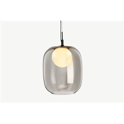 Masako suspension LED verre fumé et verre dépoli