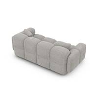 Scala canapé 2 places en tissu texturé gris clair