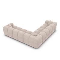 Scala canapé corner en tissu texturé beige