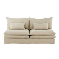 Rodier module canapé 2 places en lin beige