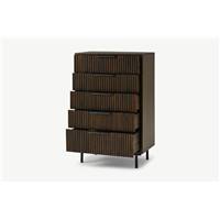 Anwick commode haute bois d'acacia foncé