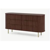 Tambo commode large noyer et laiton