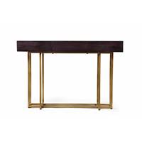 Acent console bois de manguier et métal doré