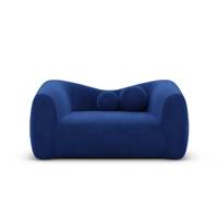 Rico fauteuil 1 place en velours bleu foncé